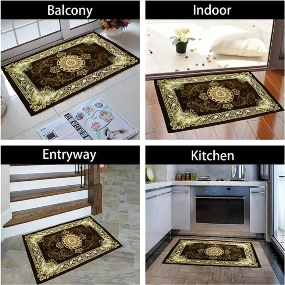 Indoor Doormat, 24”x 36” Super Absorbent Low Profile Mats (Brown)